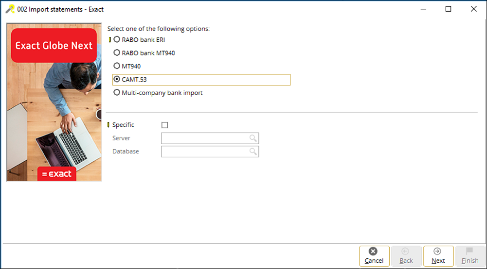 How-to: Importing CAMT.53 bank format to multiple companies
